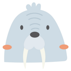 Walrus Cute Face Cartoon Sticker