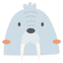 Walrus Cute Face Cartoon Sticker