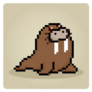 Walrus In 8 Bit Pixel Sticker