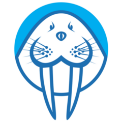 Walrus In Blue Sticker