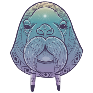 Walrus In Ornamental Style Sticker