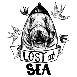 Walrus Sailor Lost At Sea Sticker