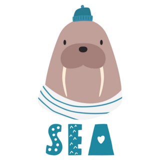Walrus Sailor Sea Sticker