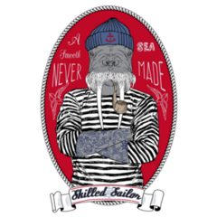 Walrus Skilled Sailor Sticker