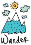 Wander Camping Sticker