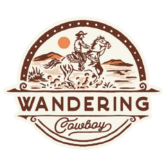 Wandering Cowboy Illustration Sticker