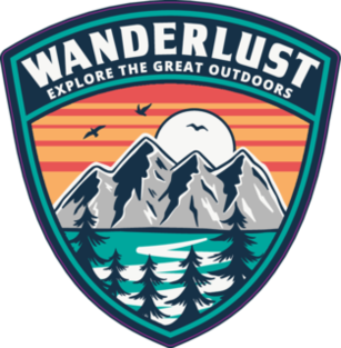 Wanderlust Explore the Great Outdoors, Mountain Illustration 
