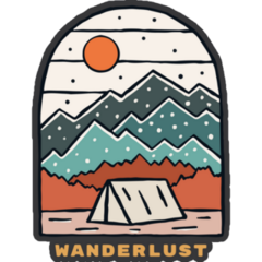 Wanderlust Outdoor Camping Sticker