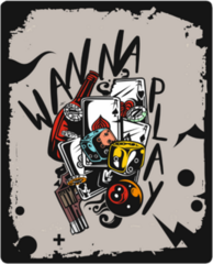 Wanna Play Street Style Sticker