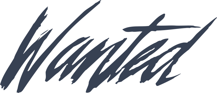 Wanted Vinyl Lettering Sticker