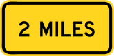 Warning 2 Miles Sticker