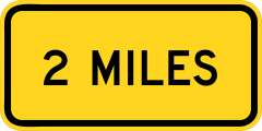 Warning 2 Miles Sticker