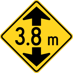 Warning 3.8 M Gap Sticker