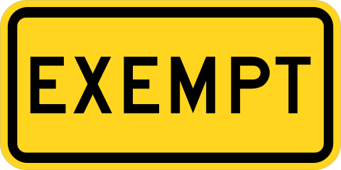 Exempt Tag Sticker Order Your Warning Exempt Sticker Today - Free Shipping!