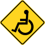 Warning Handicapped Sticker