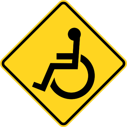 Warning Handicapped Sticker
