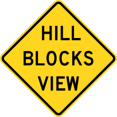 Warning Hill Blocks View Sticker