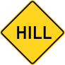 Warning Hill Sticker