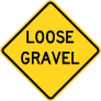 Warning Loose Gravel Sticker