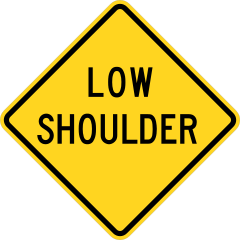 Warning Low Shoulder Sticker