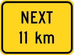 Warning Next 11 Km Sticker