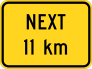 Warning Next 11 Km Sticker