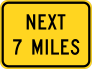 Warning Next 7 Miles Sticker