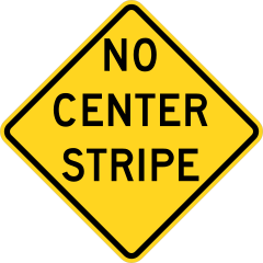 Warning No Center Stripe Sticker