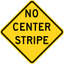 Warning No Center Stripe Sticker