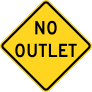 Warning No Outlet Sticker
