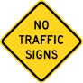 Warning No Traffic Signs Sticker