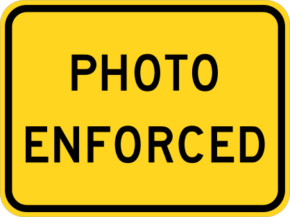 Warning Photo Enforced Sticker