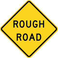 Warning Rough Road Sticker