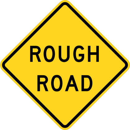 Warning Rough Road Sticker