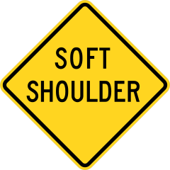 Warning Soft Shoulder Sticker