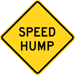 Warning Speed Hump Sticker
