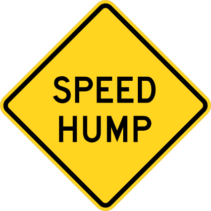 Warning Speed Hump Sticker