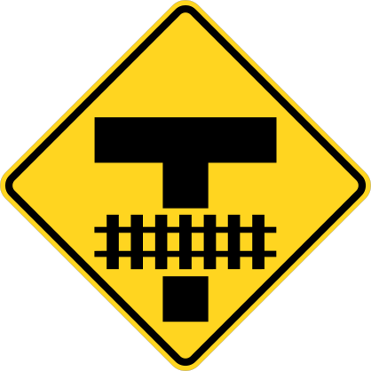 Warning Tracks Right Before Stop To Turn Sticker