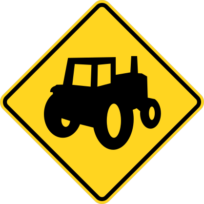 Warning Tractors Sticker