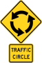 Warning Traffic Circle Sticker