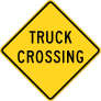 Warning Truck Crossing Sticker