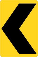 Warning Turning Left Sticker