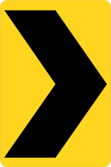 Warning Turning Right Sticker