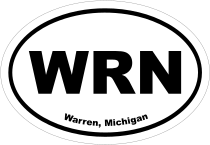 Warren, Michigan Oval Stickers