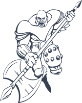 Warrior With An Axe Sticker