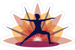 Warrior Yoga Sunrise Sticker