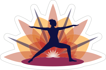 Warrior Yoga Sunrise Sticker