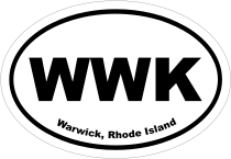 Warwick, Rhode Island Oval Stickers