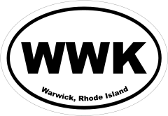 Warwick, Rhode Island Oval Stickers