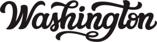 Washington Calligraphy Sticker